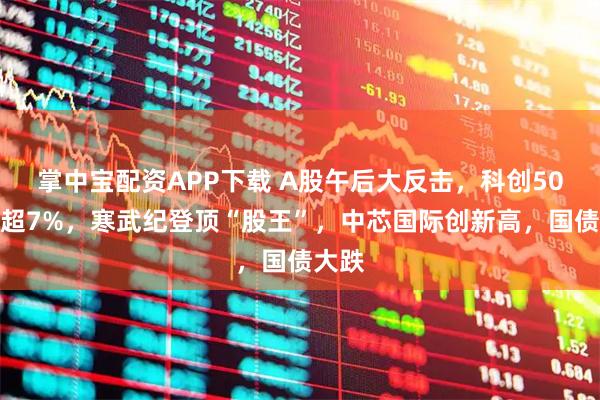 掌中宝配资APP下载 A股午后大反击，科创50狂涨超7%，寒武纪登顶“股王”，中芯国际创新高，国债大跌